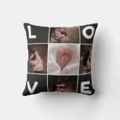 カスタムコラージュLOVE枕 – パーソナライズされた クッション (裏面)