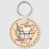 カスタムコラージュRNナースキーチェーン キーホルダー (正面)