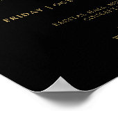 カスタムコンサートのポスターテンプレート音楽金ゴールドノート ポスター (角)