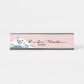 カスタムコンテンポラリーモダン山 デスクネームプレート (正面)