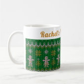 カスタムコージュアグリー |ハグ&ホットココア コーヒーマグカップ (左)