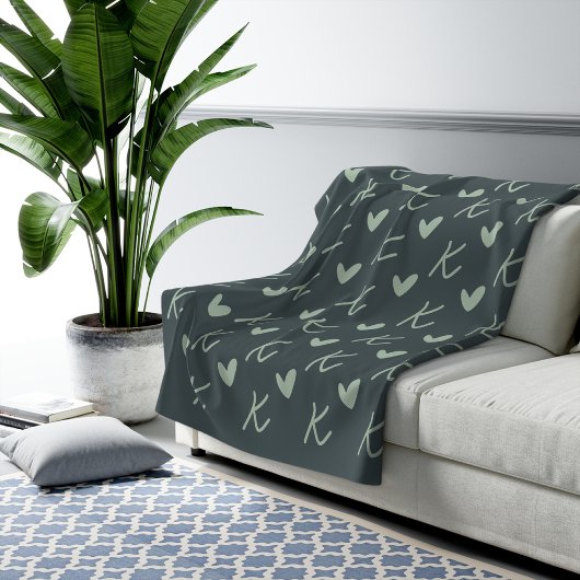 カスタムコージーモノグラムブランケット、女性のための暖かいギフト シェルパブランケット