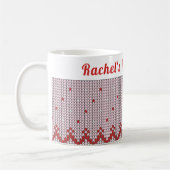 カスタムコージー冬 |ハグ&ホットココア コーヒーマグカップ (左)