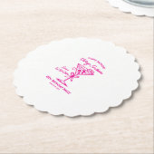 カスタムコースター18誕生日ピンクエスプレッソマルティーニ ペーパーコースター (アングル)