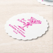 カスタムコースター18th誕生日エスプレッソマルティーニ ペーパーコースター (アングル)