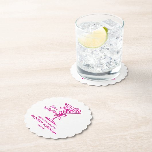 カスタムコースター18th誕生日エスプレッソマルティーニ ペーパーコースター (インサイチュ)
