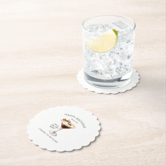 カスタムコースター50th誕生日エスプレッソマルティーニ ペーパーコースター (インサイチュ)