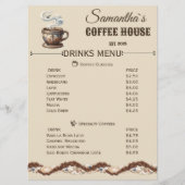 カスタムコーストカフェブランディング メニュー (正面)