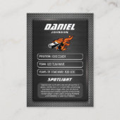 カスタムコーチトレーディングカード、コーチトリビュートカード コーリングカード (裏面)