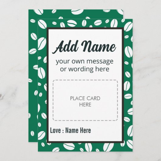 カスタムコーヒーギフトカード保持具 シーズンカード (正面/裏面)