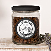 カスタムコーヒーショップのロゴ ラウンドシール