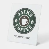 カスタムコーヒーショップペデスタルサイン 台座サイン (正面)