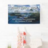 カスタムコーヒーショップ看板バナー 横断幕 (インサイチュ)