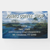 カスタムコーヒーショップ看板バナー 横断幕 (横)