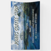 カスタムコーヒーショップ看板バナー 横断幕 (縦)
