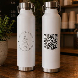 カスタムコーヒーショップ - ロゴを追加 モダンでミニマルなデザイン ウォーターボトル
