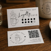 カスタムコーヒーショップ ロゴ入り モダンロイヤルティ