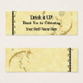 カスタムコーヒーステイングランジタイプライターチケット (正面&裏面)