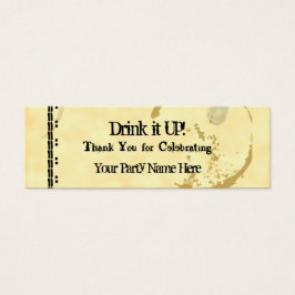 カスタムコーヒーステイングランジタイプライターチケット