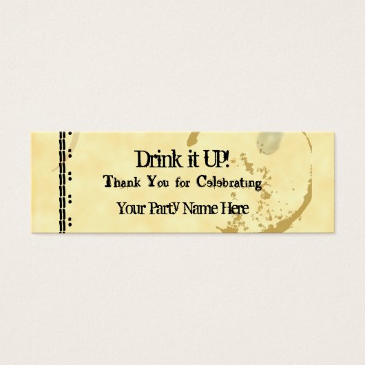 カスタムコーヒーステイングランジタイプライターチケット (正面)