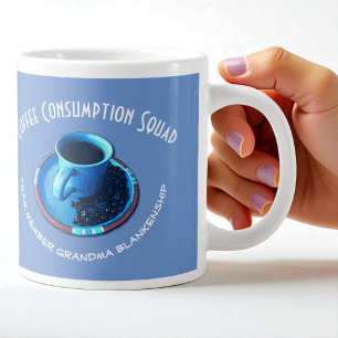カスタムコーヒーラバーチーム名前をカスタムする ジャンボコーヒーマグカップ