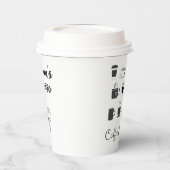 カスタムコーヒー愛好家の名前 | ホットコーヒー 紙コップ (左)