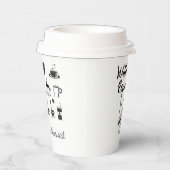 カスタムコーヒー愛好家の名前 | ホットコーヒー 紙コップ (右)