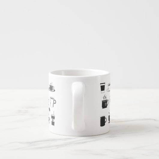 カスタムコーヒー愛好家の名前、小さなエスプレッソカップマグカップ エスプレッソカップ (裏面)