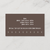 カスタムコーヒー&チョックスプーンコーヒーショップ&パンチ 名刺 (裏面)