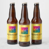 カスタムコーポレートビジネスロゴはこちらモダンエレガント ビールラベル (ボトル)