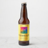 カスタムコーポレートビジネスロゴはこちらモダンエレガント ビールラベル (正面)