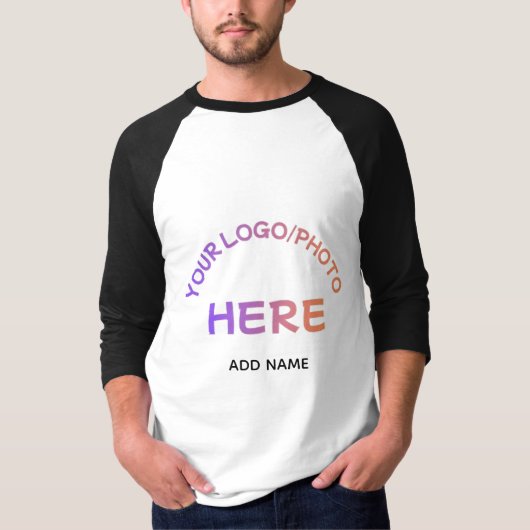カスタムコーポレートロゴとネームラグランTシャツ Tシャツ (正面)