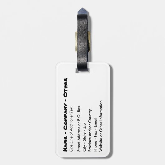 カスタムゴおもしろいルフ ラゲッジタグ (裏面縦)