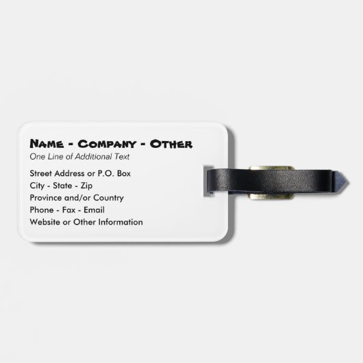 カスタムゴおもしろいルフ ラゲッジタグ (裏面横)