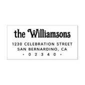 カスタムゴシックレトロタイポグラフィファミリ名 ラバースタンプ (インプリント)