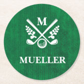 カスタムゴモノグラムのルフ ラウンドペーパーコースター (正面)