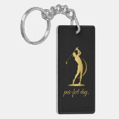 カスタムゴルファーの名前を付けたキーチェーン キーホルダー (正面左)