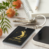 カスタムゴルファーの名前を付けたキーチェーン キーホルダー (正面右)