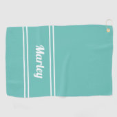 カスタムゴルファークラシックスポーツティール（緑がかった色） ゴルフタオル (横)