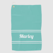 カスタムゴルファークラシックスポーツティール（緑がかった色） ゴルフタオル (正面)