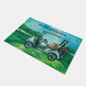 カスタムゴルフカートのモノグラムゴルフ ドアマット (アングル)