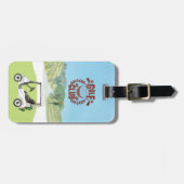 カスタムゴルフカート風光明媚リーグクラブロゴ ラゲッジタグ (正面横)