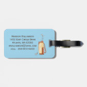 カスタムゴルフカート風光明媚リーグクラブロゴ ラゲッジタグ (裏面横)