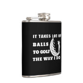 カスタムゴルフギフト | ゴルフにボールを取おもしろいる フラスク (右)