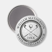 カスタムゴルフクラブネームゴルフボールスタンプ マグネット (正面/裏面)