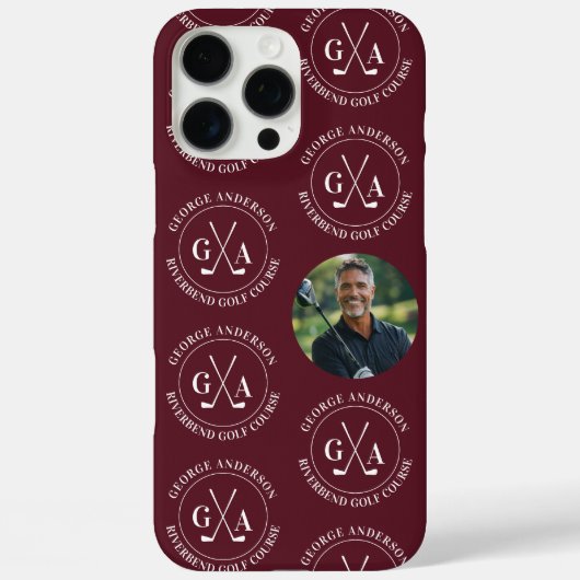 カスタムゴルフクラブヘッドカバー イニシャル入り Case-Mate iPhoneケース (裏面)
