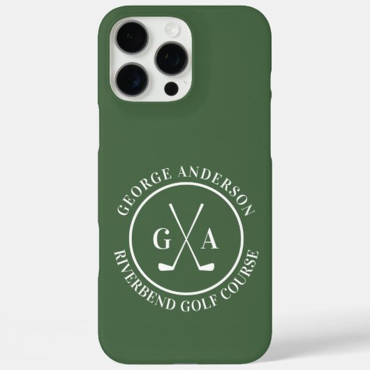 カスタムゴルフクラブヘッドカバー オリジナルモノグラム Case-Mate iPhoneケース (裏面)