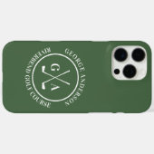 カスタムゴルフクラブヘッドカバー オリジナルモノグラム Case-Mate iPhoneケース (裏面 (横))