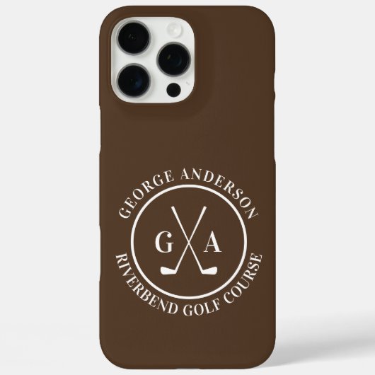 カスタムゴルフクラブヘッドカバー オリジナルモノグラム Case-Mate iPhoneケース (裏面)