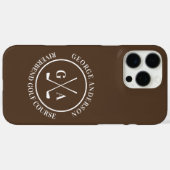 カスタムゴルフクラブヘッドカバー オリジナルモノグラム Case-Mate iPhoneケース (裏面 (横))